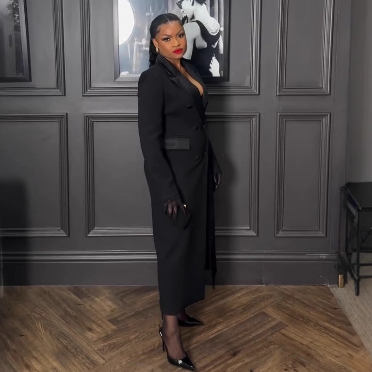 Power Blazer Midi Work Dress