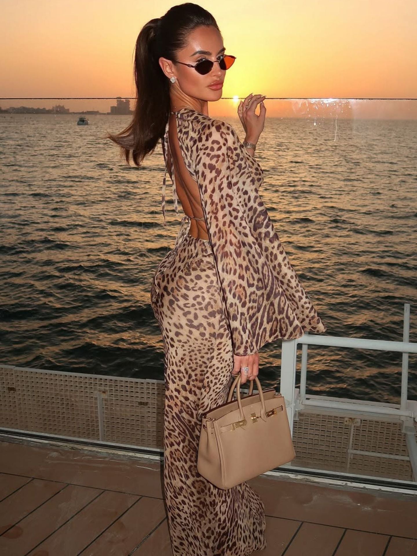 Flared Sleeve Maxi Summer Dress