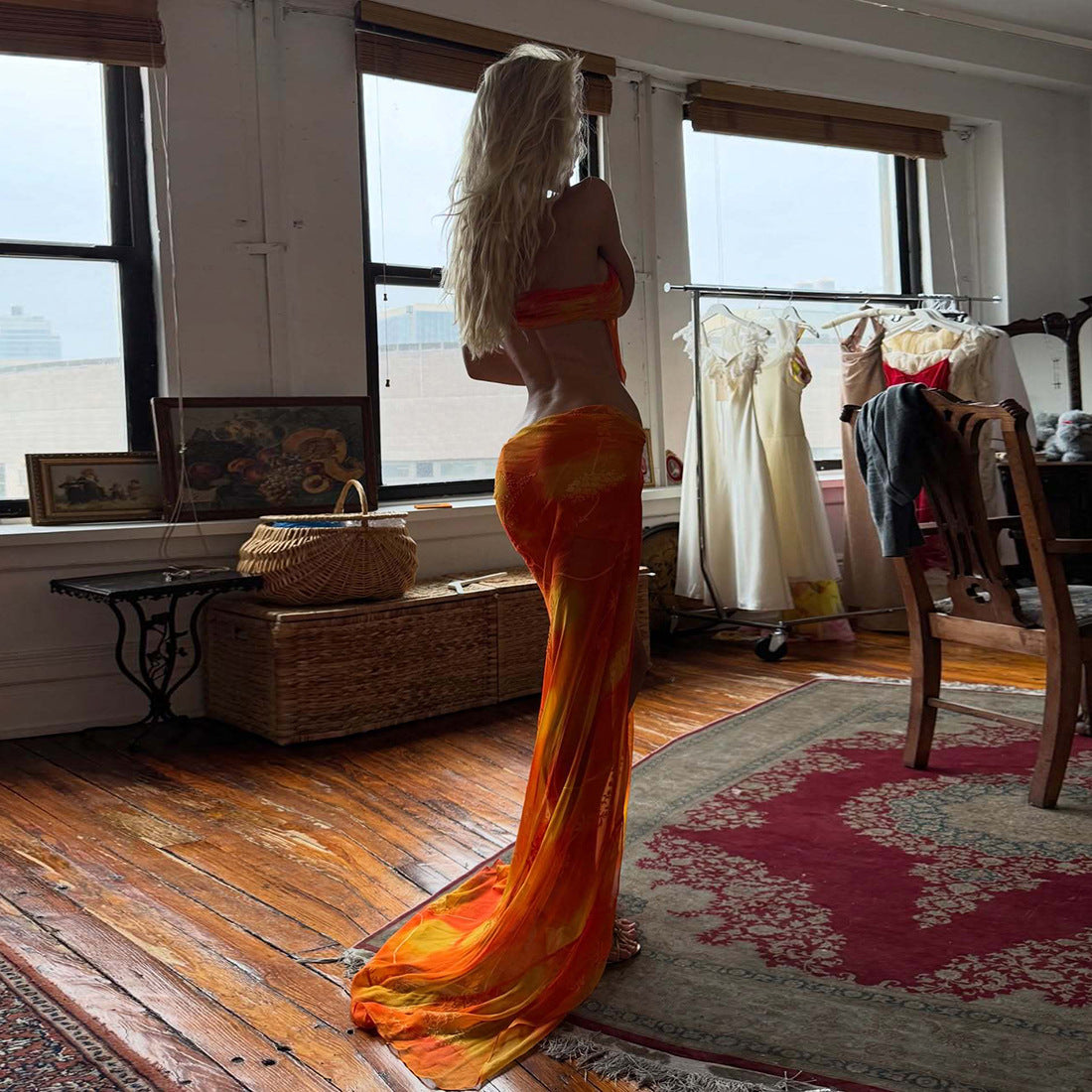 Cut Out Halterneck Holiday Maxi Dress