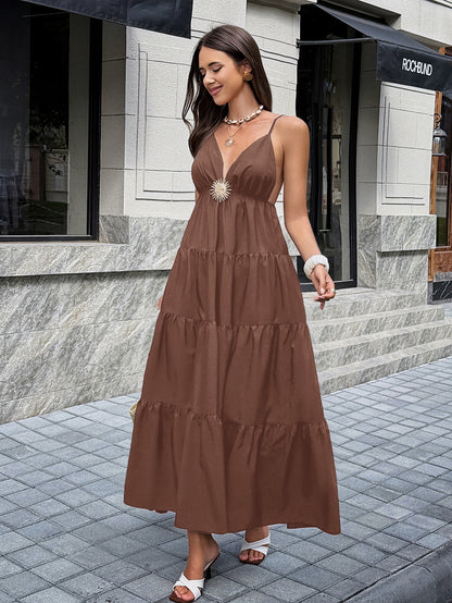 Relaxed Fit Tiered Casual Dress