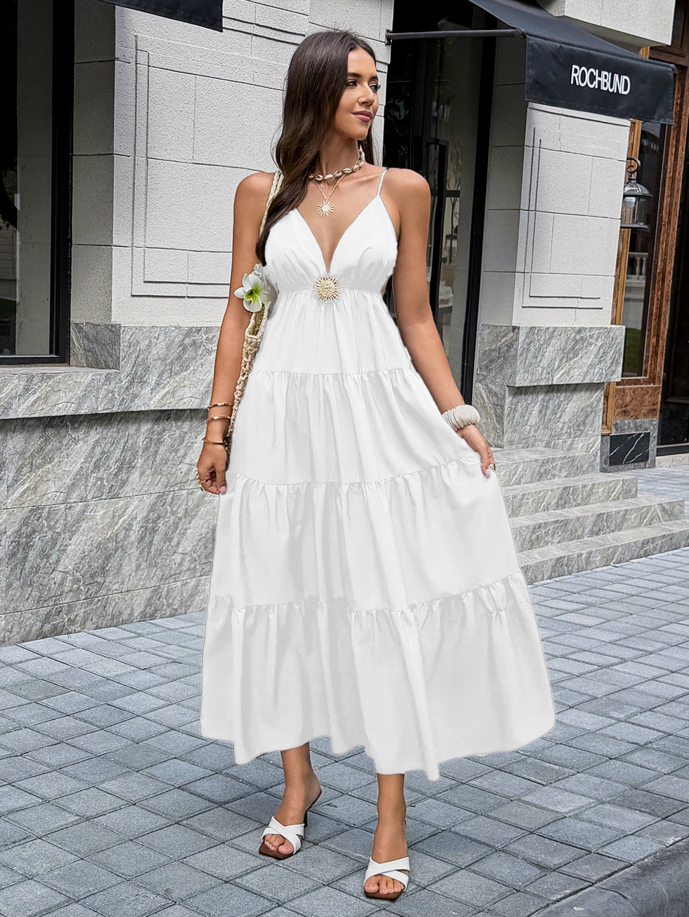 Relaxed Fit Tiered Casual Dress