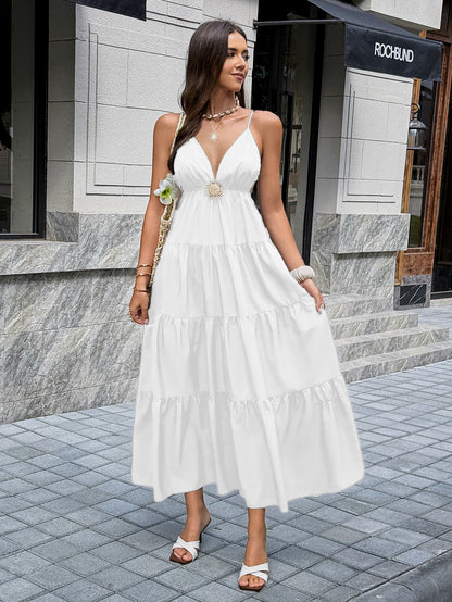 Relaxed Fit Tiered Casual Dress