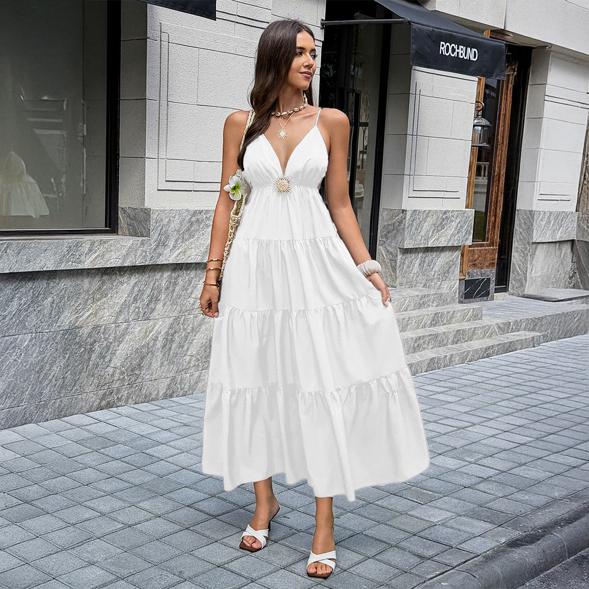 Relaxed Fit Tiered Casual Dress