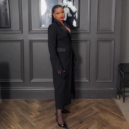 Power Blazer Midi Work Dress