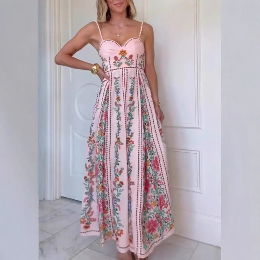 Boho Embroidered Maxi Dress
