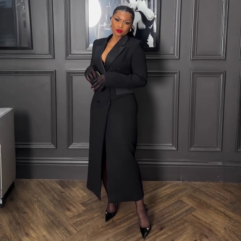 Power Blazer Midi Work Dress