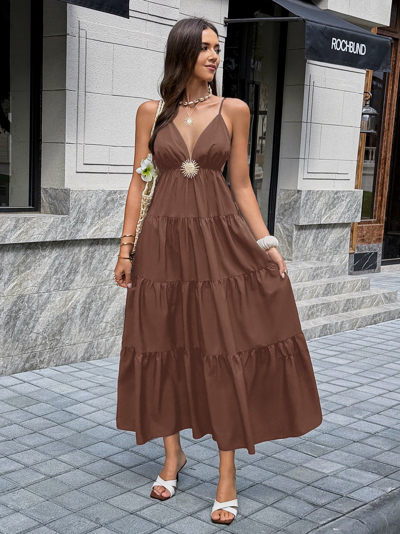 Relaxed Fit Tiered Casual Dress